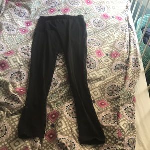 Black stretch pants for girls.